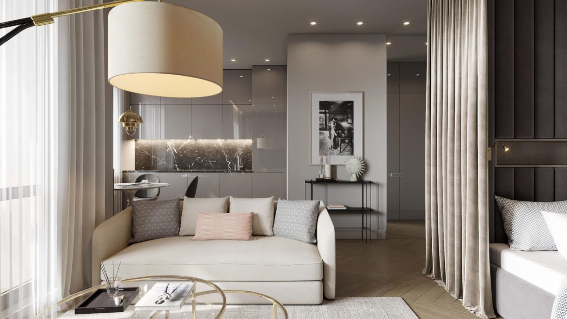 Идеи создания модного интерьера в однокомнатных квартирах